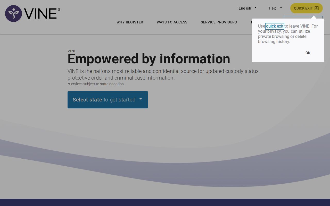 Pershing County criminal custody notification record search