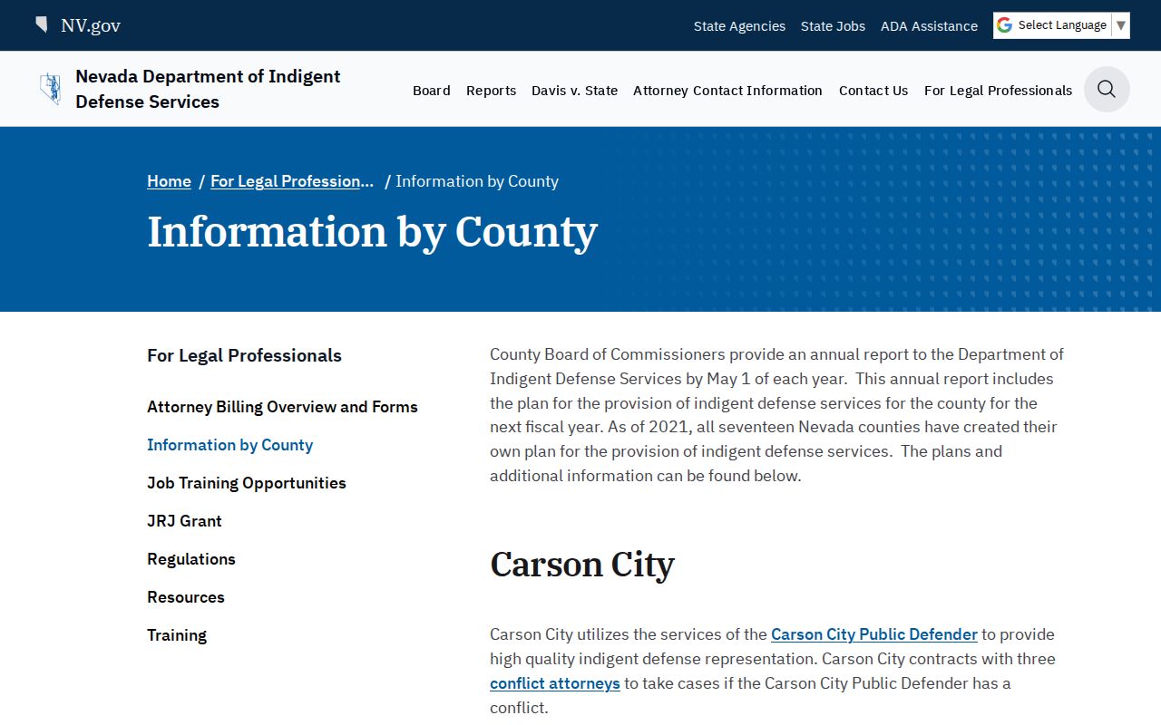 Lovelock criminal case records and Pershing County public defense information